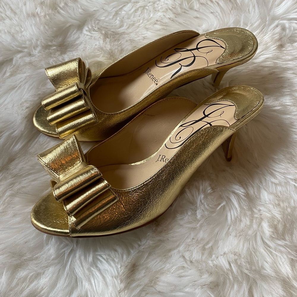 J. Renee gold heels
